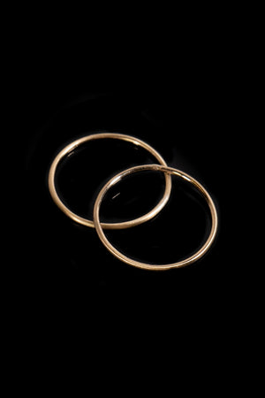 Double 1.5mm 14k Gold Stacking Ring Set size 8 by VK Designs