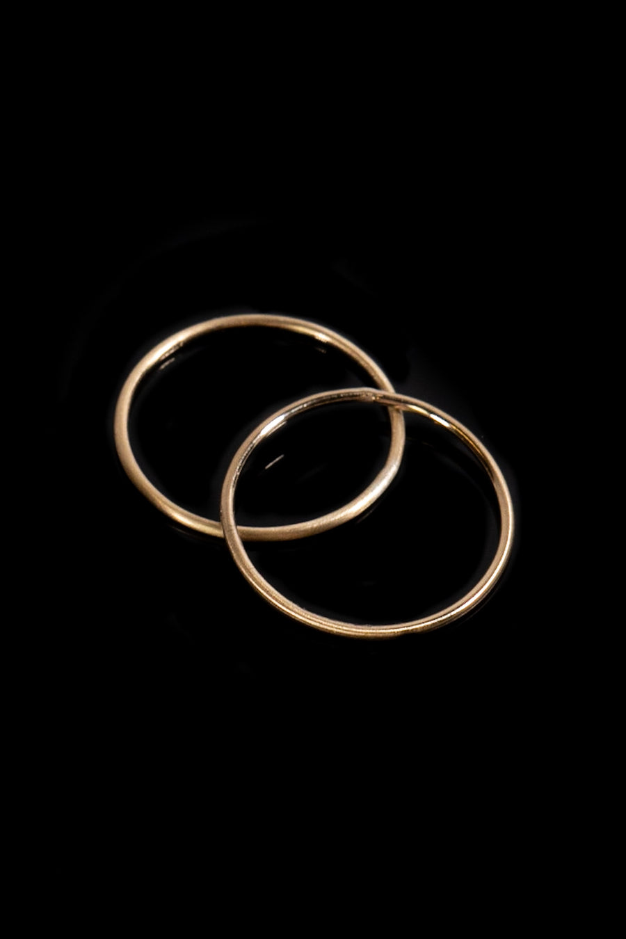 Double 1.5mm 14k Gold Stacking Ring Set size 8 by VK Designs