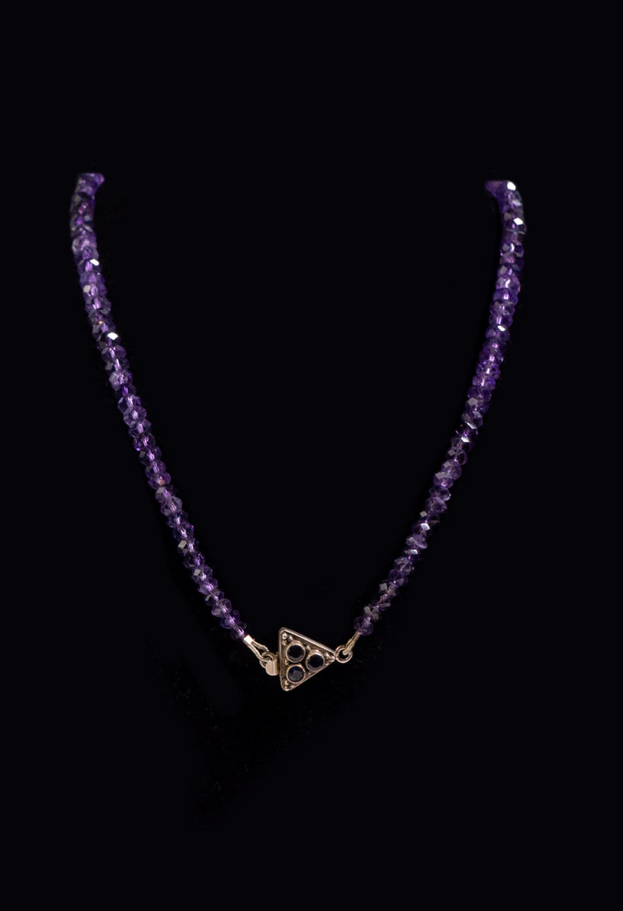 Amethyst/SS Necklace (KP-019) by Katie Peterson Jewelry