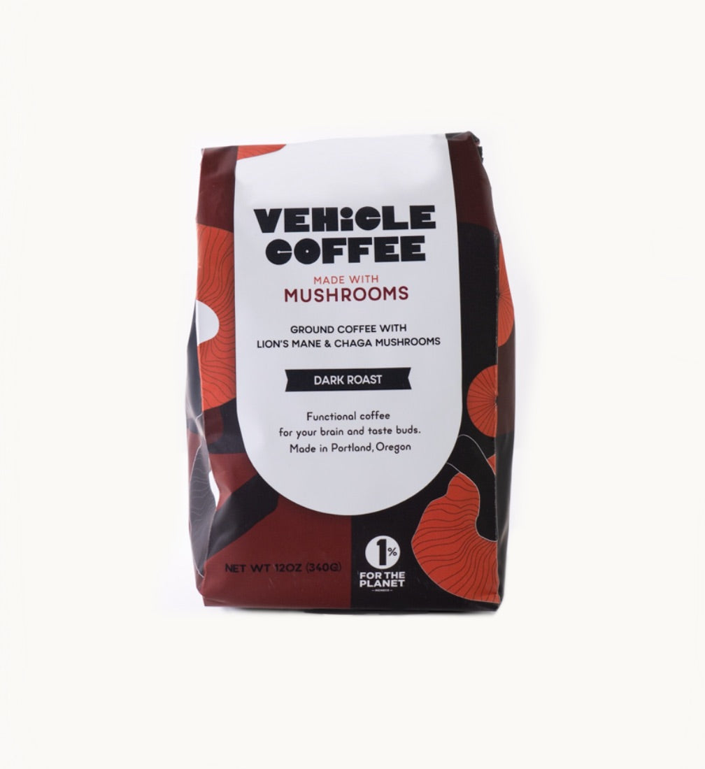 Dark Roast 12oz Bag Coffee by Vehicle Mushrooms