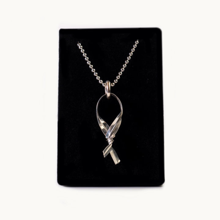 Twist Tie Pendant 1.25x.5", SS by Silver Wear PDX