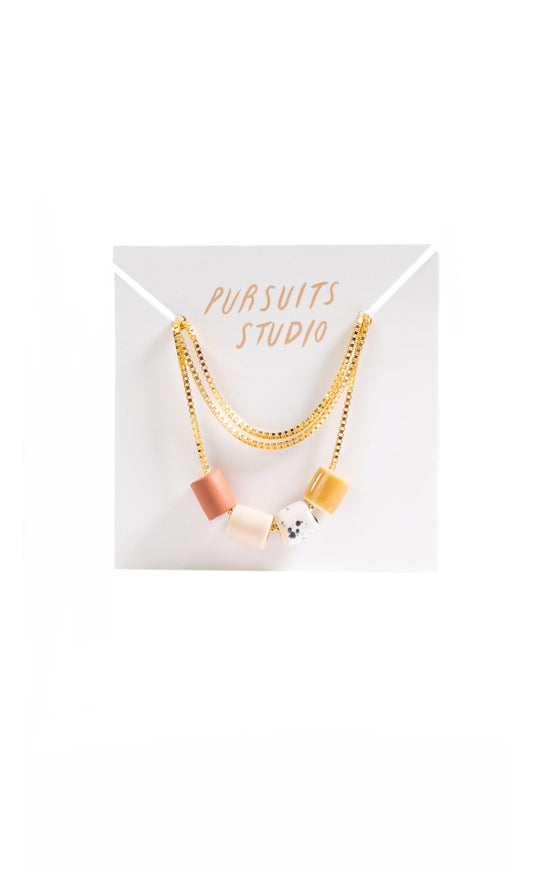 Tiny Bead Necklace by Pursuits Studio