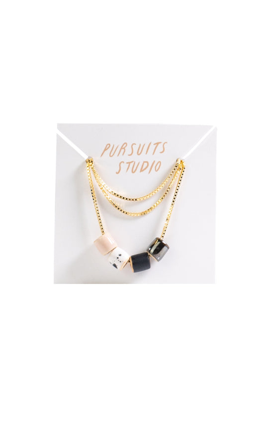 Tiny Bead Necklace by Pursuits Studio