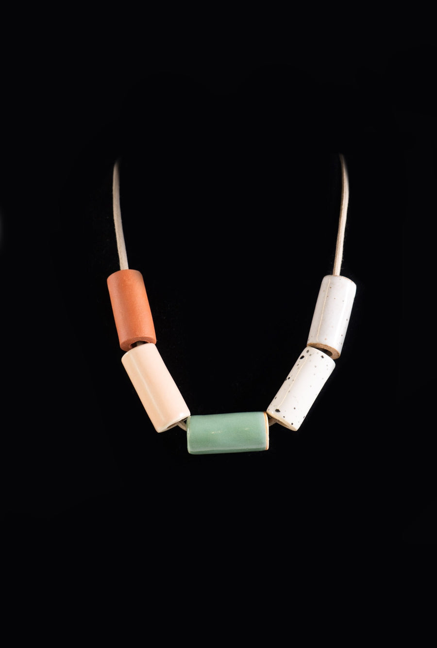 Blush/Seafoam Ceramic Bead Necklace