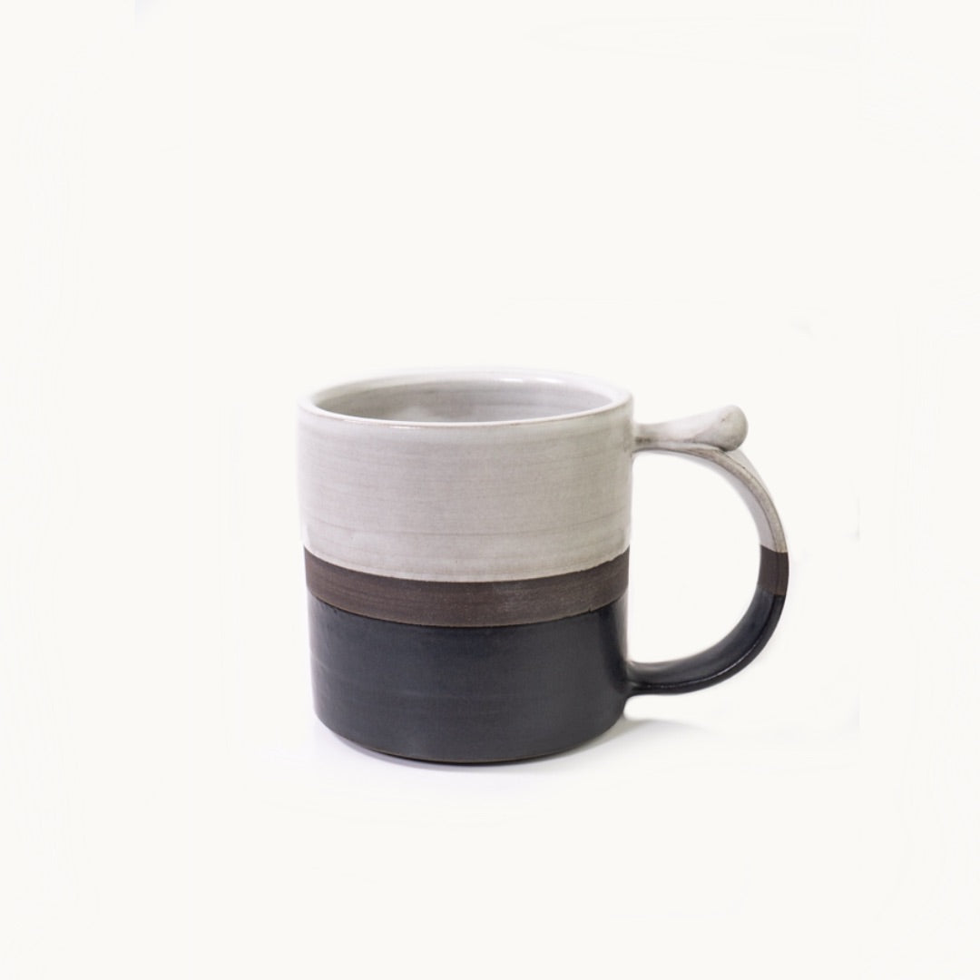 Stripe Mug Black & White by Terra Noir