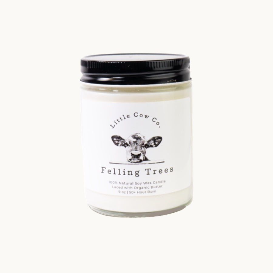 Felling Trees 9oz Glass Jar Candle by Little Cow Co.