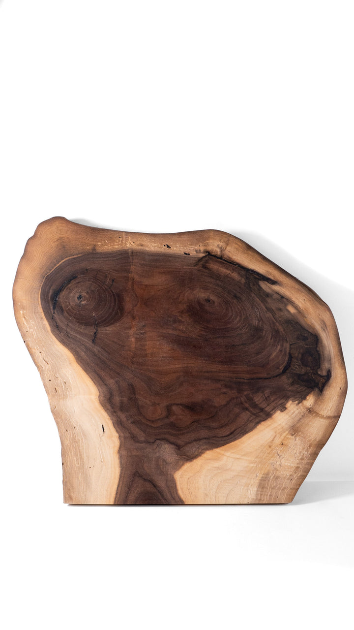 (160) Walnut Stump Shape Charcuterie Board 15"x13"x1" by Bearded Ginger Woodworking