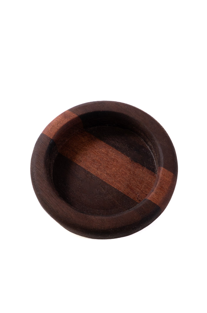 (151) Walnut Bowl w/Cherry Strip 4"x0.75" by Bearded Ginger Woodworking