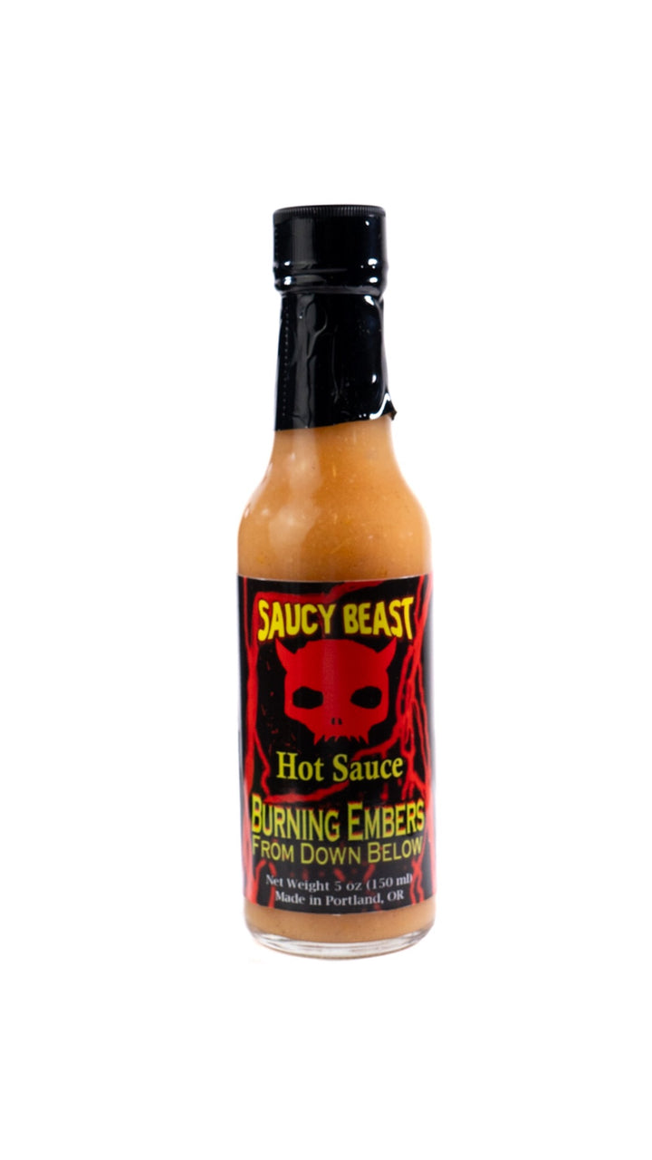 Burning Embers From Down Below Hot Sauce by Saucy Beast