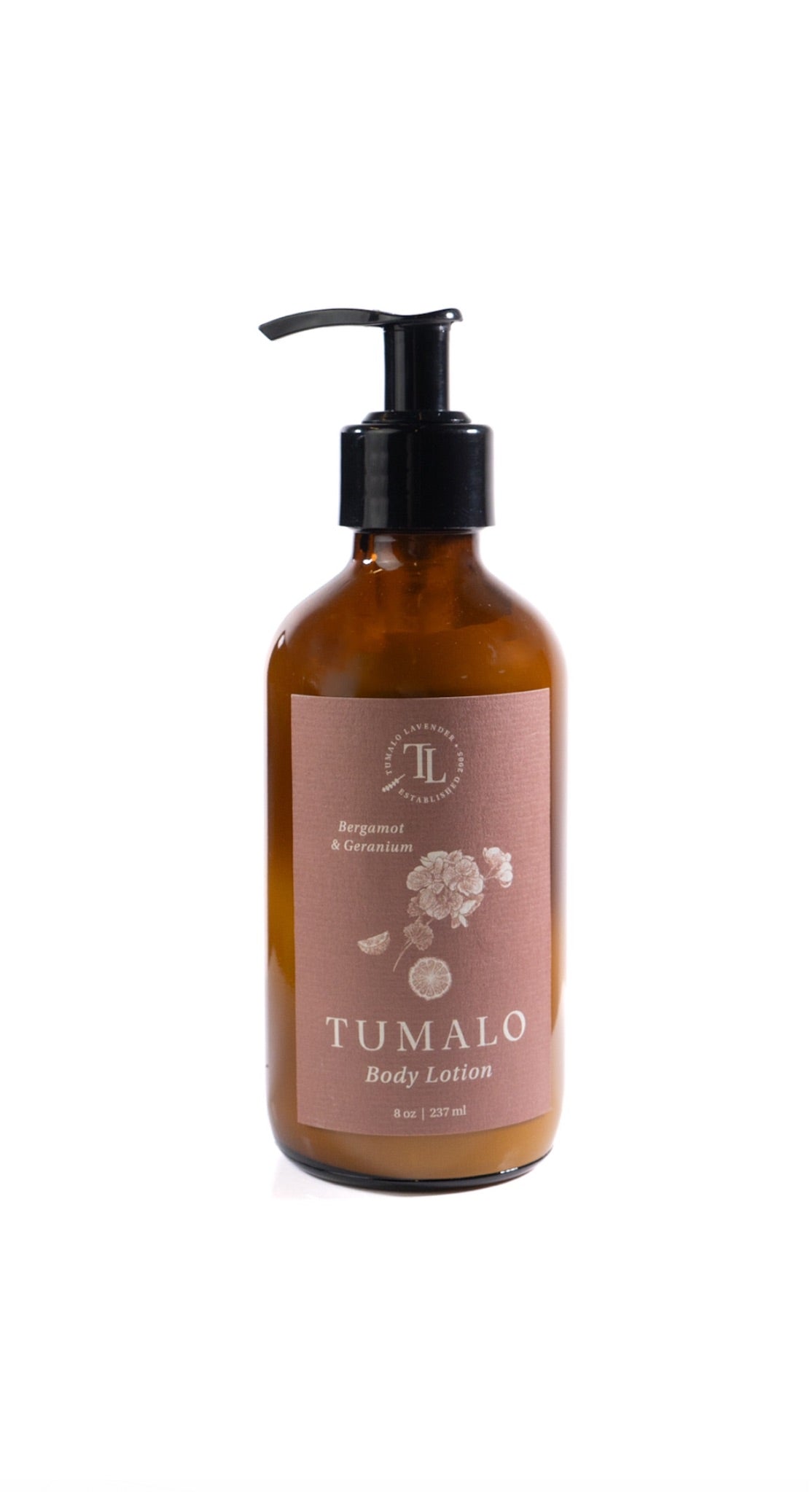 8oz Bergamot Geranium Hand & Body Lotion by Tumalo Lavender