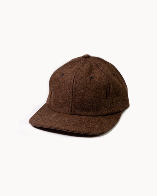 Baseball Hat - Medium Brown Mix Wool by Dehen 1920