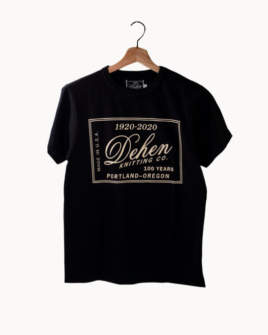 100 Year Label Tee - Black by Dehen 1920