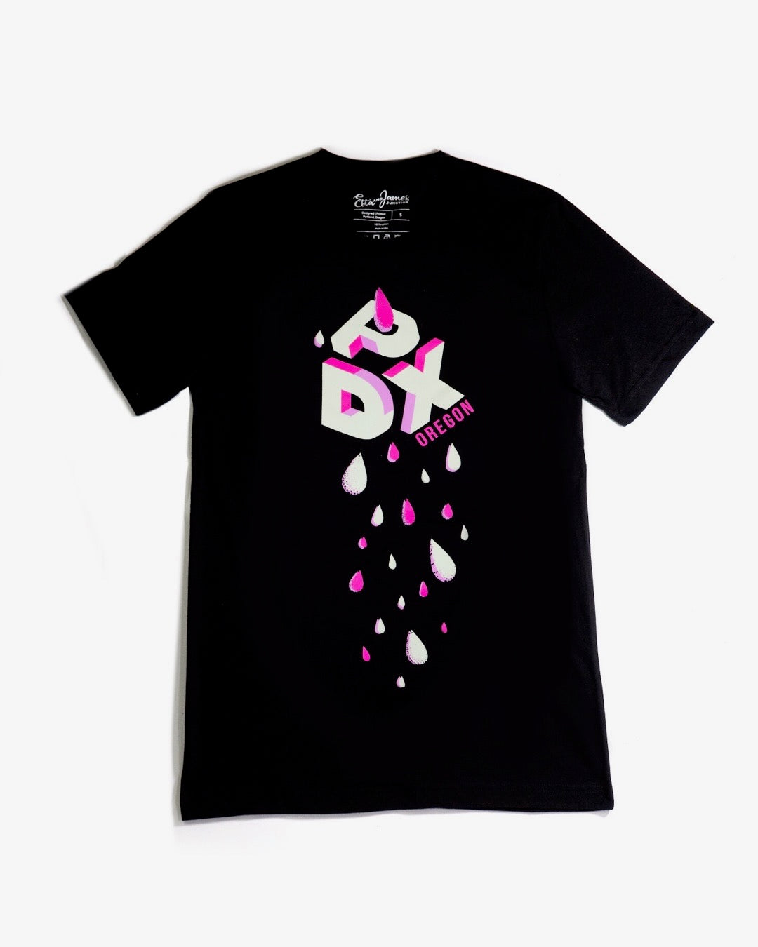 PDX Rains Tee Black by Etta & James Junction