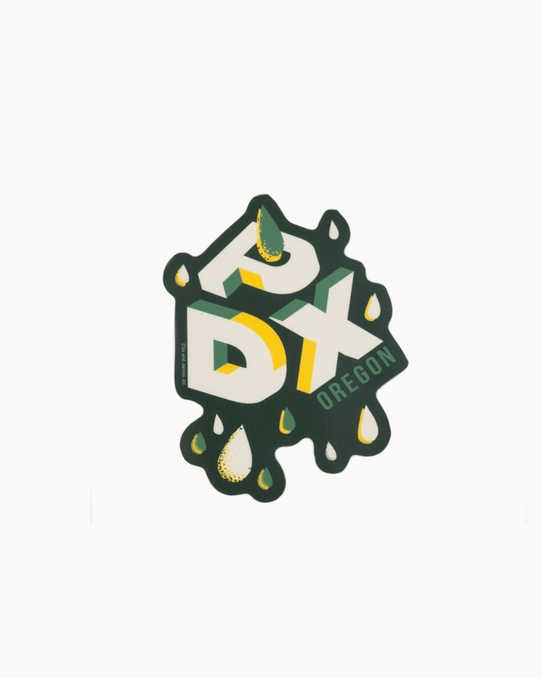 PDX Rains Green Sticker by Etta & James Junction