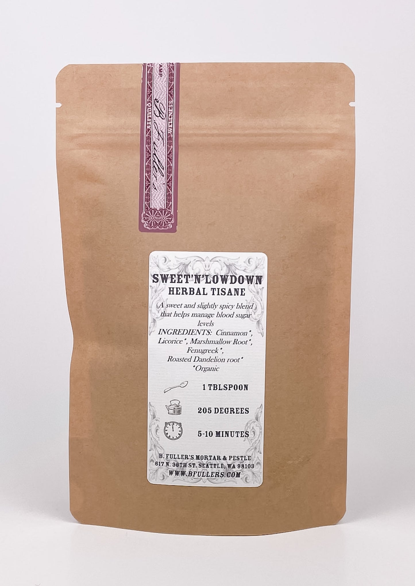 Sweet'n'Lowdown Tisane 3oz. Loose Leaf Bag by B. Fuller's Mortar & Pestle