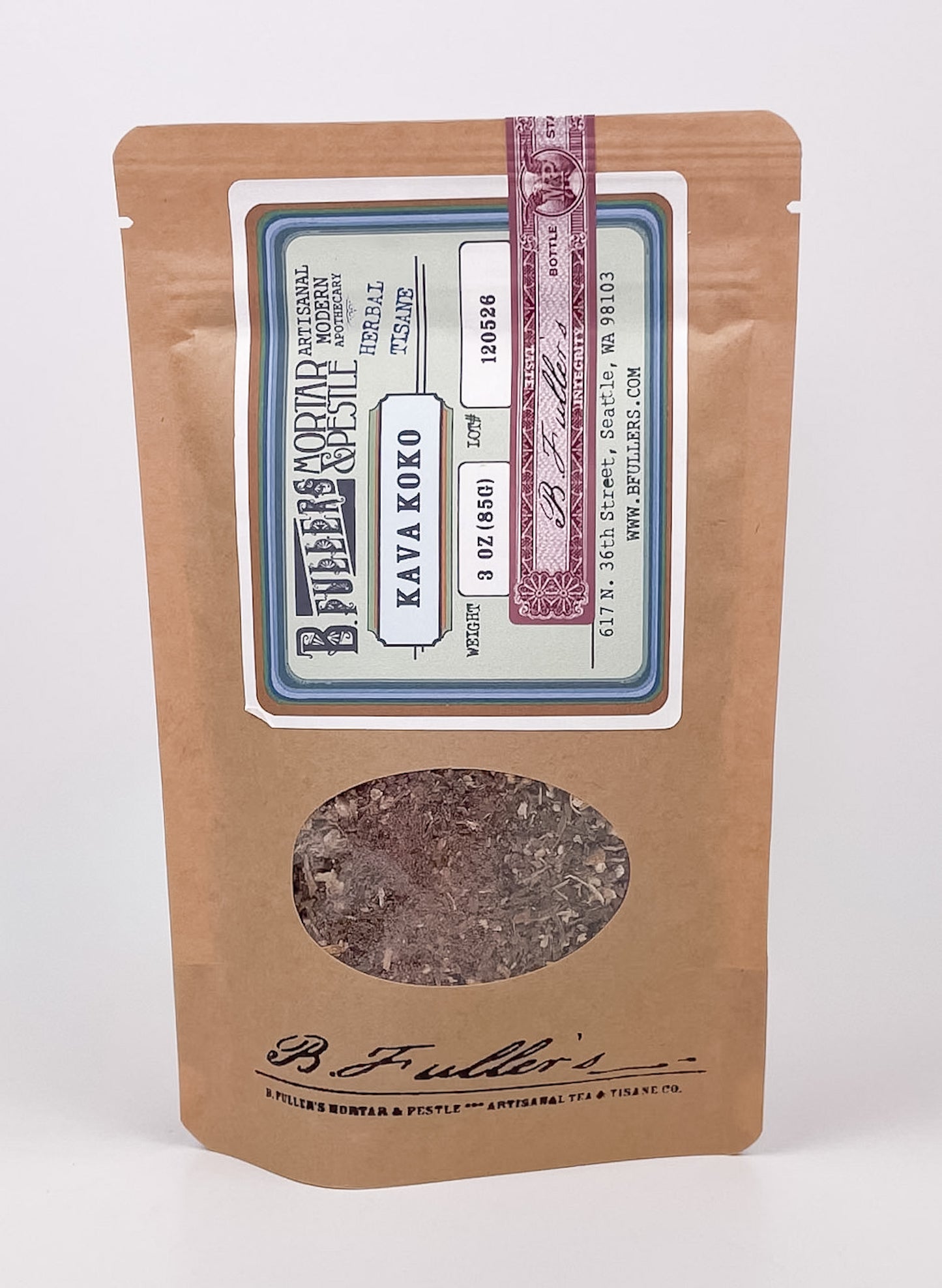 Kava Koko Tisane 3oz. Loose Leaf Bag by B. Fuller's Mortar & Pestle