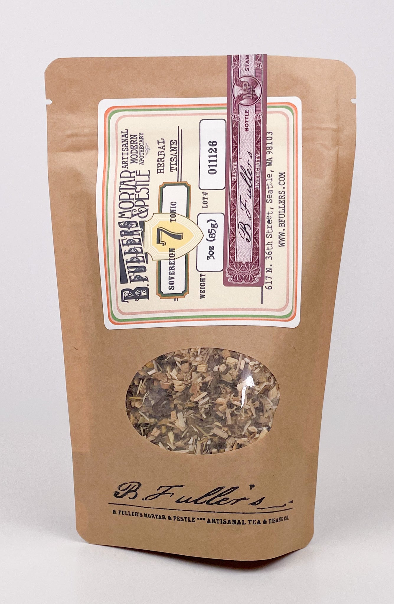 Sovereign Seven Tonic 3oz. Loose Leaf Bag by B. Fuller's Mortar & Pestle