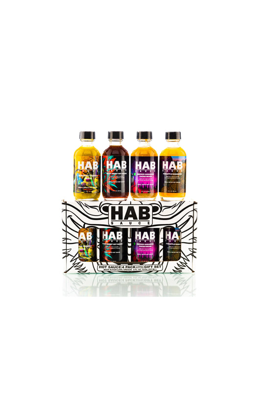 2oz Mixed 4-pack Box by HAB Sauce