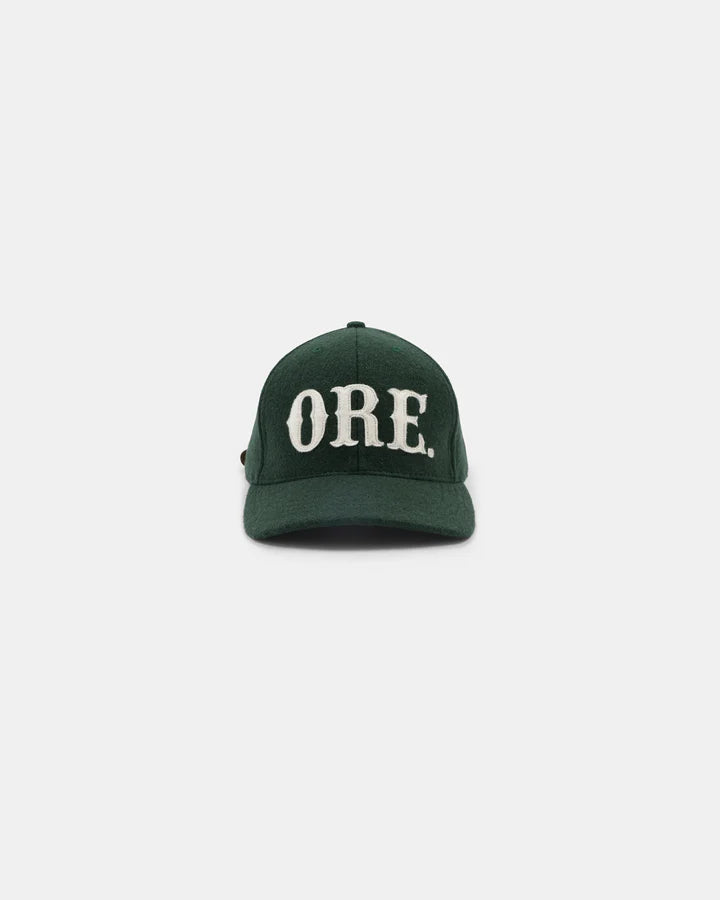 Wool Baseball Hat - ORE Dark Green by Dehen 1920