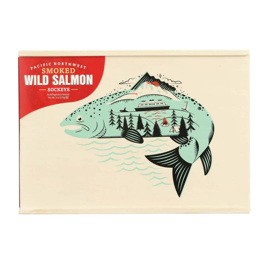 Blue Fish Northwest Art Keepsake Box Sockeye Salmon by SeaBear