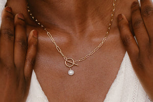 Poppy Necklace (14k GF) by Lace & Pearls Jewelry