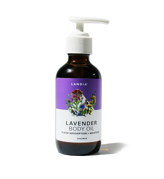 Lavender Body Oil 3.4 oz by Landia Skincare