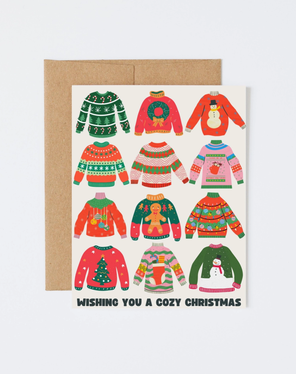 Cozy Christmas Sweater Card by Howdy Partner Paper Goods