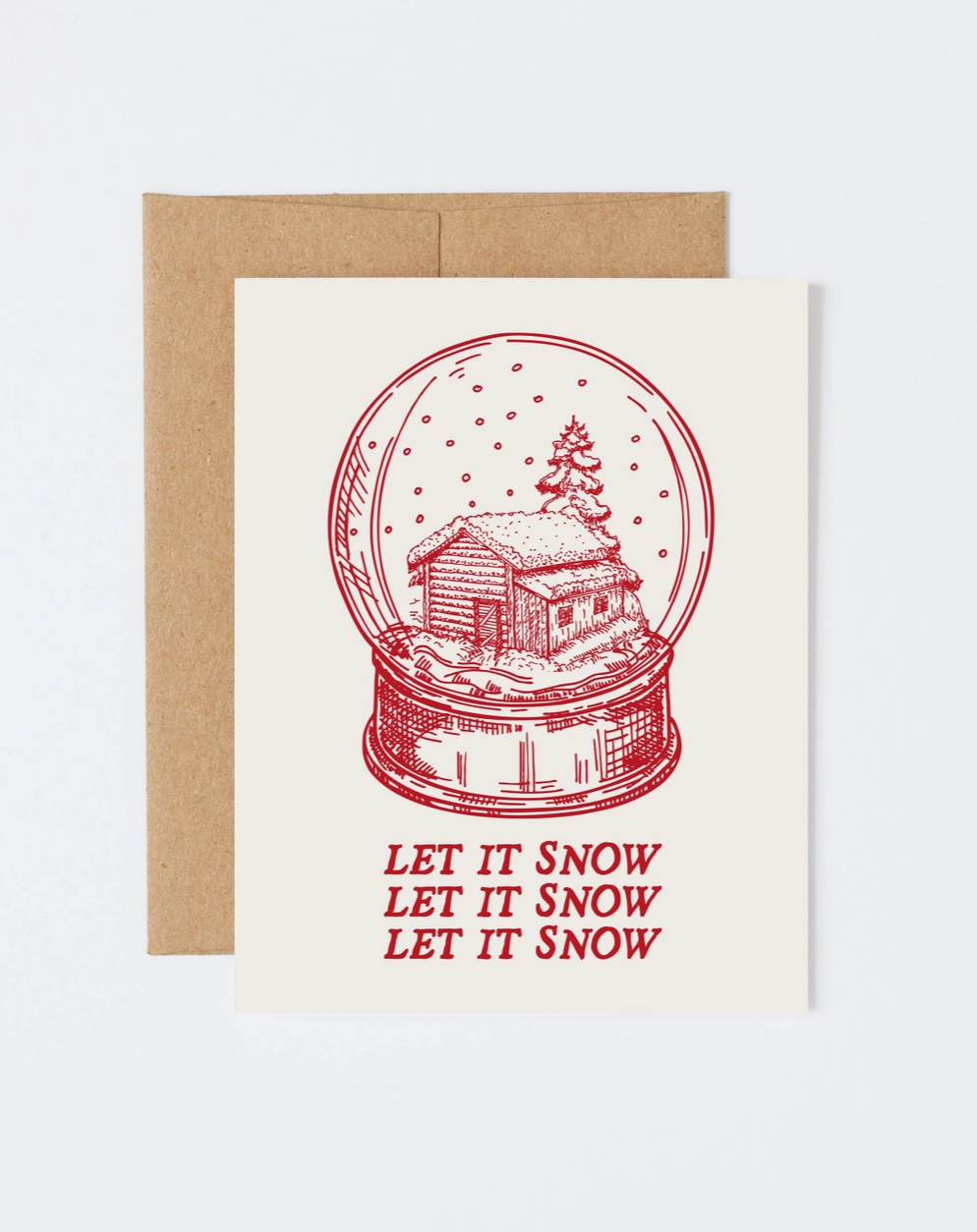 Let it Snow Globe Card by Howdy Partner Paper Goods
