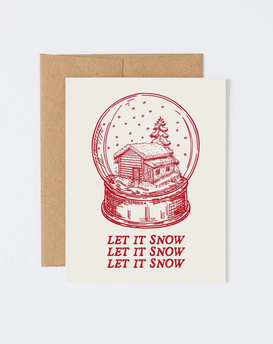 Let it Snow Globe Card by Howdy Partner Paper Goods