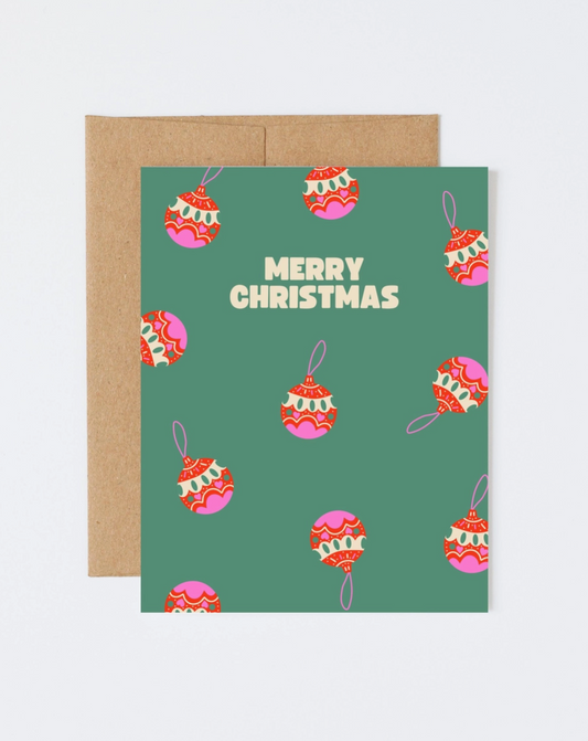 Ornaments Merry Christmas Card by Howdy Partner Paper Goods