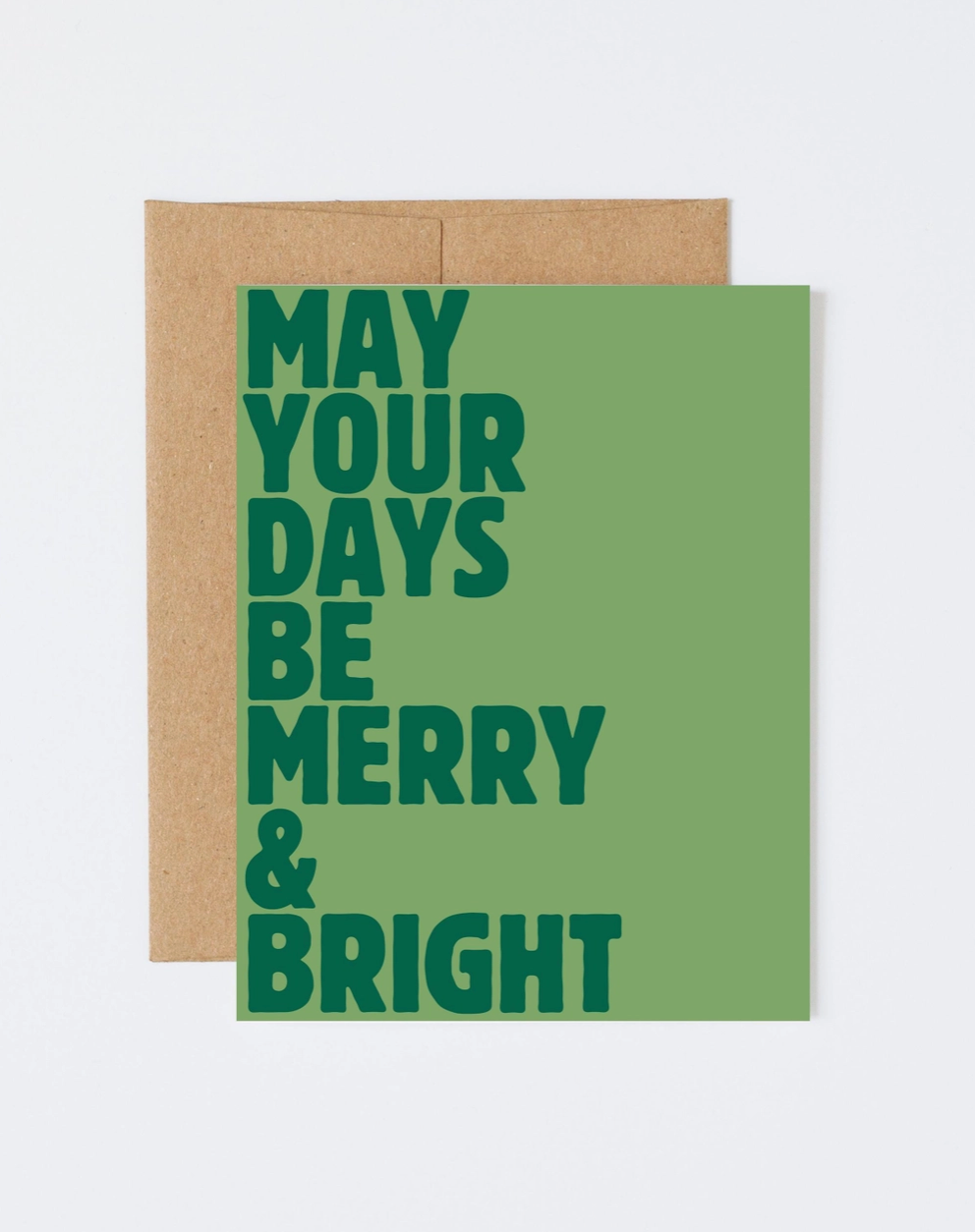 Merry & Bright (green) Card by Howdy Partner Paper Goods