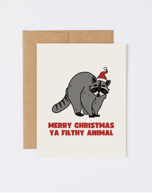 Filthy Animal Christmas Card by Howdy Partner Paper Goods