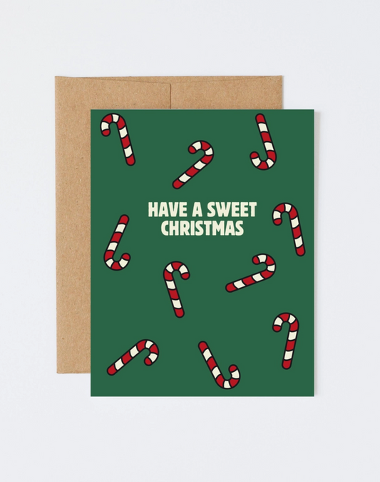 Sweet Christmas Candy Cane Card by Howdy Partner Paper Goods