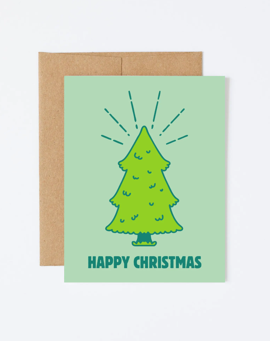 Happy Christmas Tree Card by Howdy Partner Paper Goods