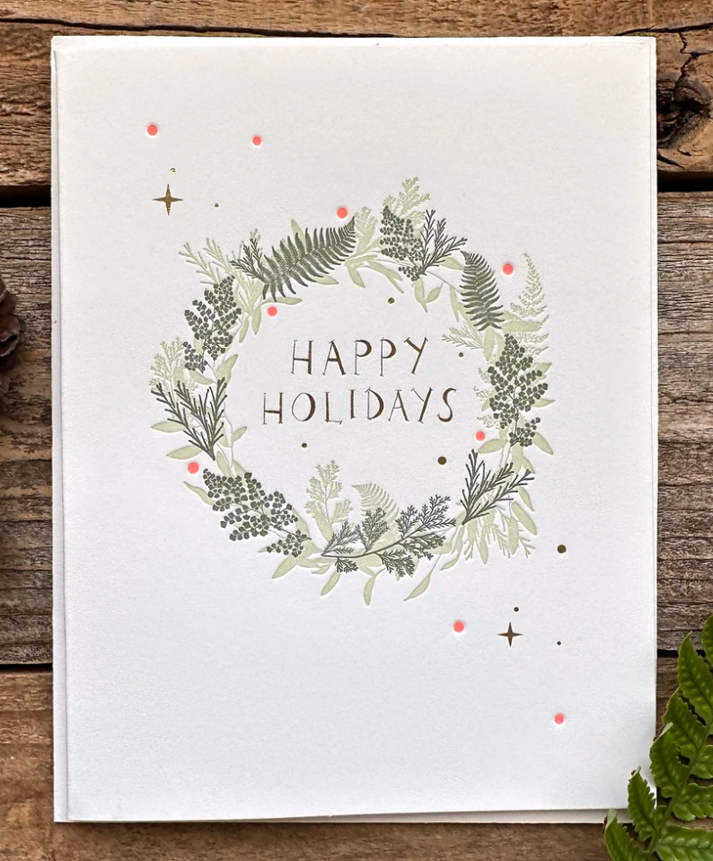 Wreath (holiday) Card by Lark Press