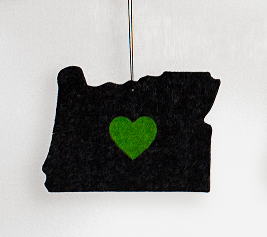 Oregon Ornament - Charcoal + Green by Lion Looms