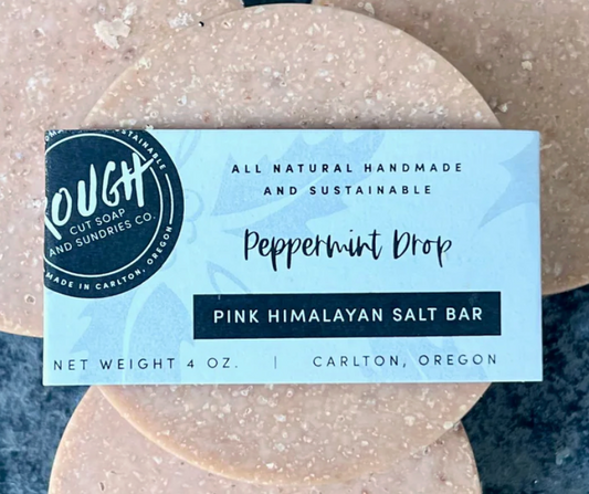 Peppermint Drop (holiday) Salt Soap Bar by
