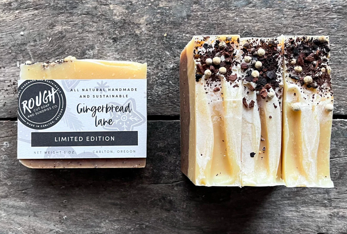Gingerbread Lane (holiday) Soap Bar by Rough Cut Soap & Sundries