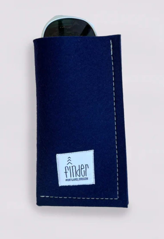 Sky Blue Felt Glasses Case by Finder Goods