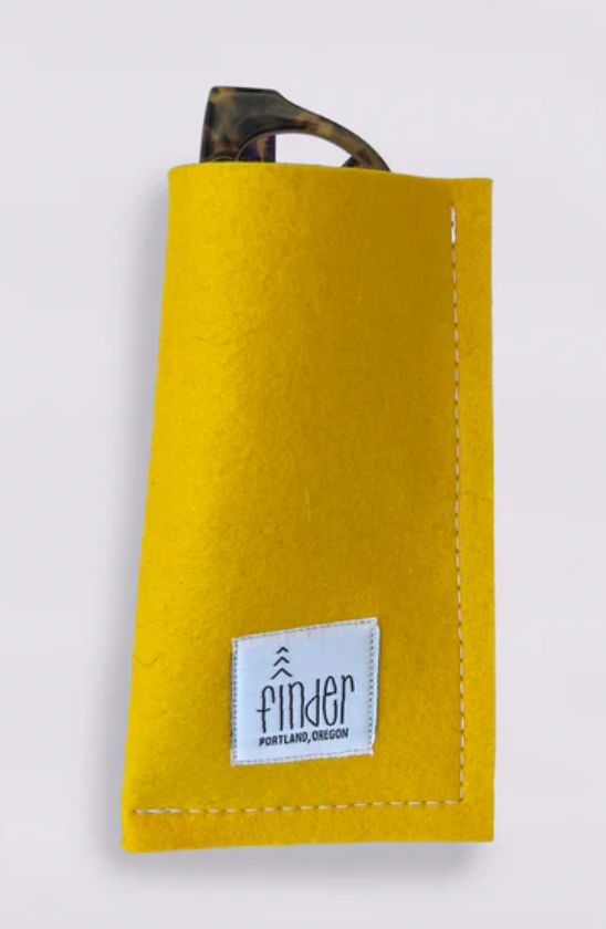 Sunflower Felt Glasses Case by Finder Goods