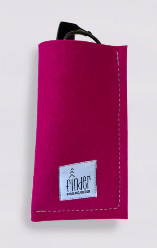 Hot Pink Felt Glasses Case by Finder Goods