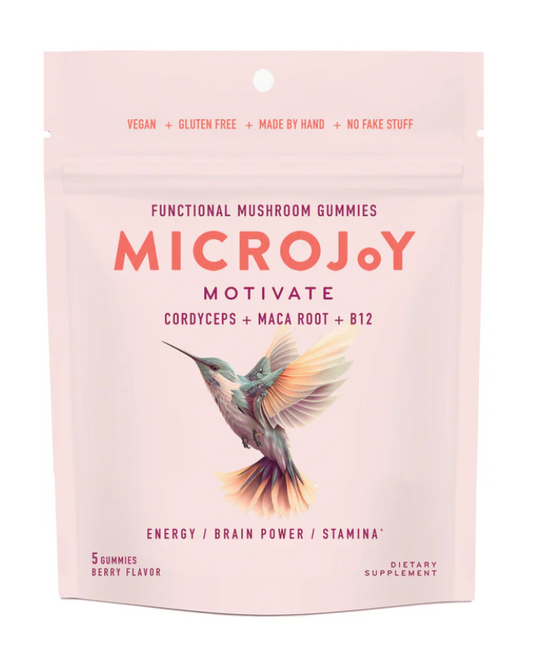 5-Piece MOTIVATE Functional Mushroom Gummies by MicroJoy