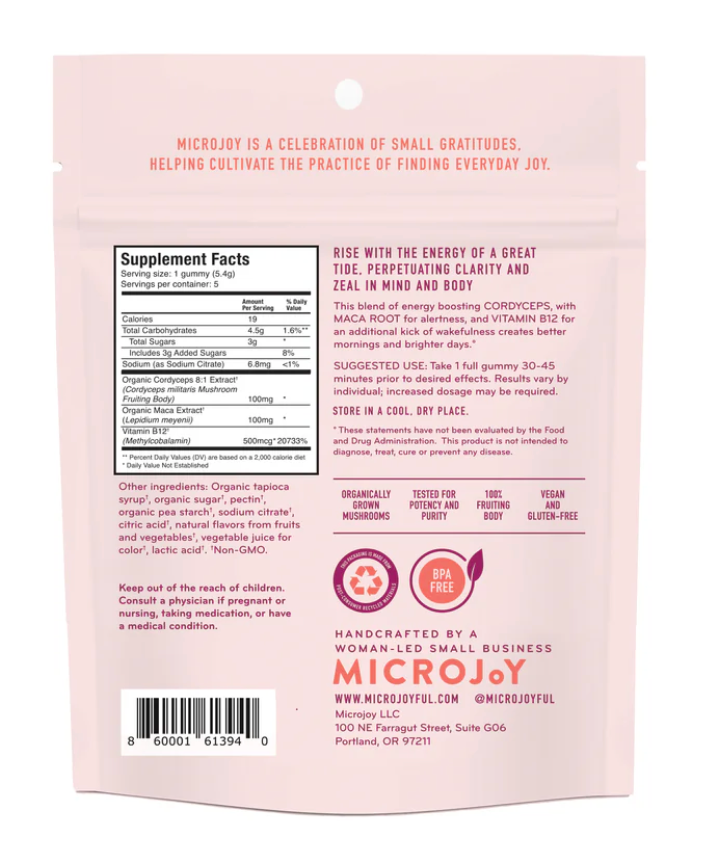 5-Piece MOTIVATE Functional Mushroom Gummies by MicroJoy