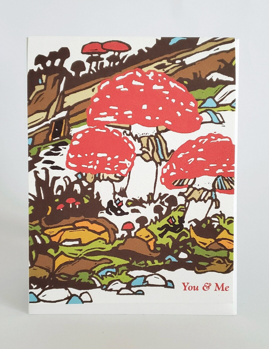 You & Me Mushroom Card by Little Green