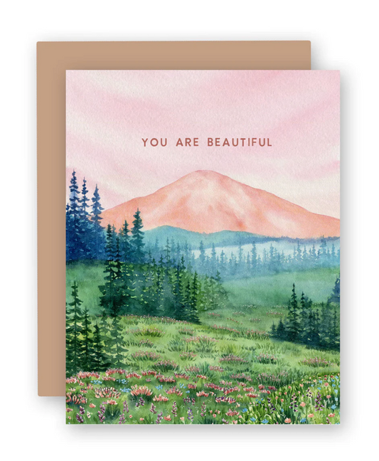 You are Beautiful Card by Watercolor Wednesday