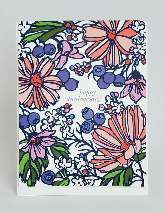 Happy Anniversary Floral Card by Little Green
