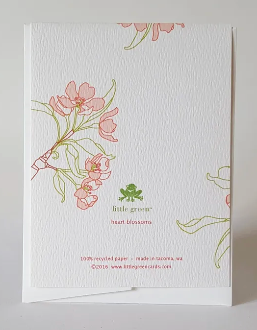 Heart Blossoms Greeting Card by Little Green