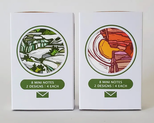 Mountain Waterfall/Canyon Mini Notes (8) Set by Little Green