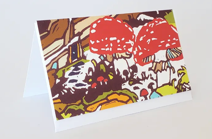 Mushroom Tree/Red Mushrooms Mini Notes (8) Set by Little Green