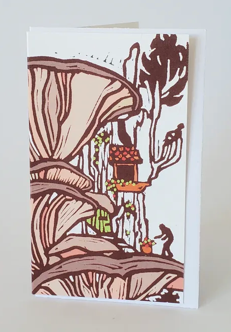 Mushroom Tree/Red Mushrooms Mini Notes (8) Set by Little Green